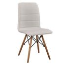 Sedia Cadice 41x43xh41/83 cm in Poliestere e Legno di Faggio Bianco