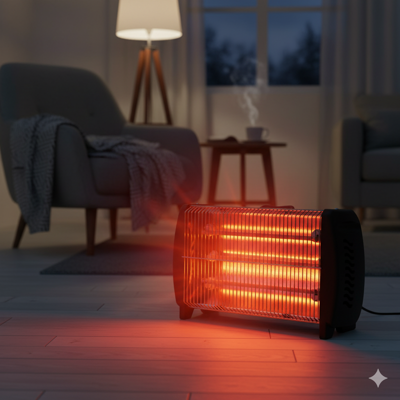 Stufa Elettrica 3 Elementi al Quarzo 1800W ECM Q3