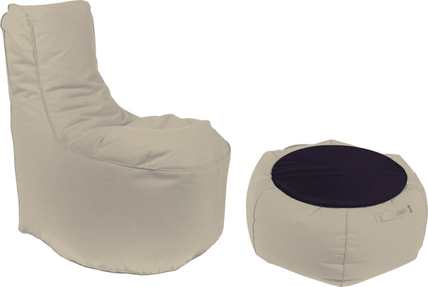 Poltrona Pouf e Tavolino in Acrilico Pomodone Sabbia sconto