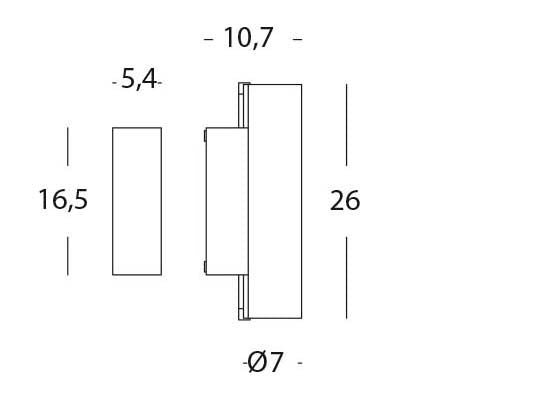 Applique da Esterno a LED 10W a Tubo Sovil Polar Bianco