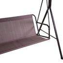 Dondolo 3 Posti da Giardino 170x120x150 cm in Metallo Kentucky Marrone