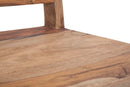 Set 2 Sedie 45x50x100 cm Elegant Sheesham in Legno Naturale e Oro