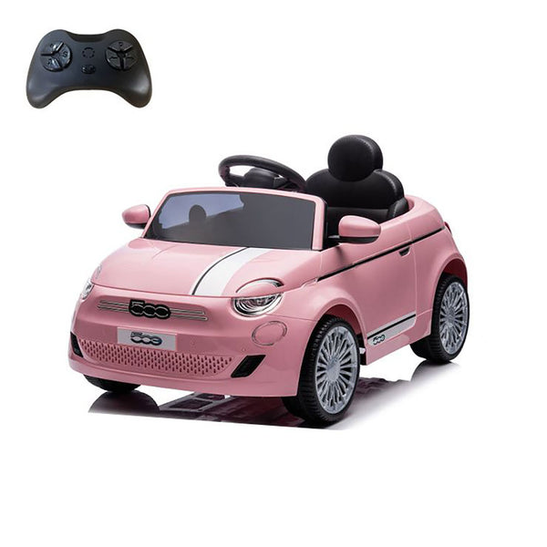 prezzo Macchina Elettrica per Bambini Fiat 500 12V 30W con Telecomando Luci e Suoni Rosa
