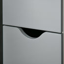 Mobile a Colonna da Bagno 15,2x29,8x118 cm in Legno Bianco e Grigio   