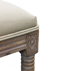 Panca Margi in Tessuto 125x45x48 h cm in Legno Beige