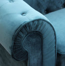 Divano 2 Posti Chesterfield 152x74x82 h cm in Velluto Blu