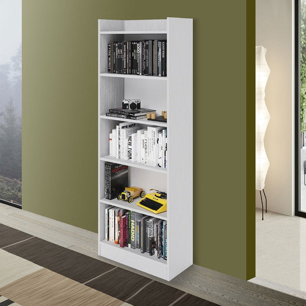 online Libreria Alessia 64x29x180H cm bianco frassinato