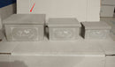Set 3 Scatole Lovers Rettangolari Grigio in Legno Seconda Scelta