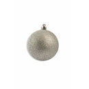 Set 16 Palle di Natale Ø8 cm in Plastica con Borsa Argento