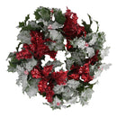 Coroncina con pungitopo rosso cm Ø17xh35