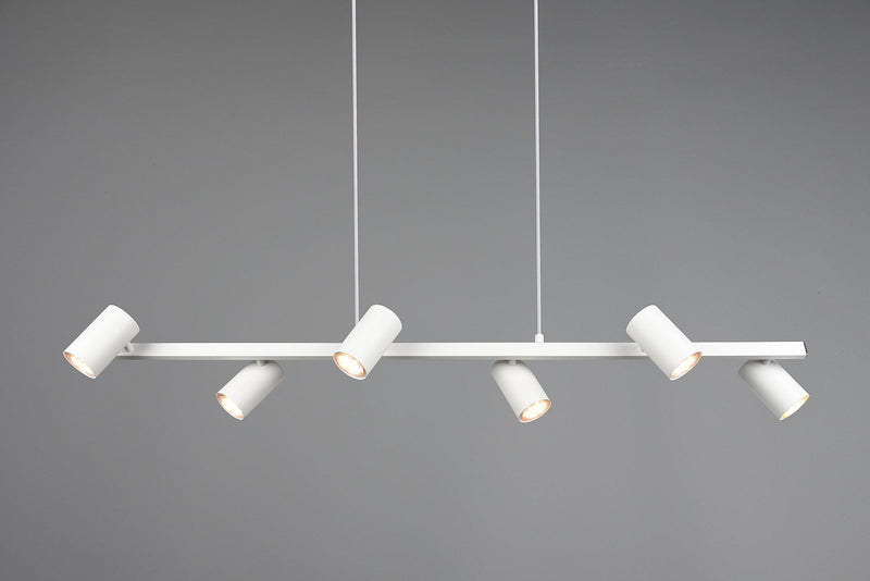 Lampada a Sospensione da Interno Attacco GU10 in Metallo Bianco Opaco