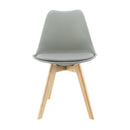 Sedia da Pranzo 48x50x82 cm Piedi in Legno Grigio