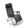 Sedia Sdraio Zero Gravity Reclinabile Pieghevole in Acciaio e Textilene Taddei Gran Relax Nera