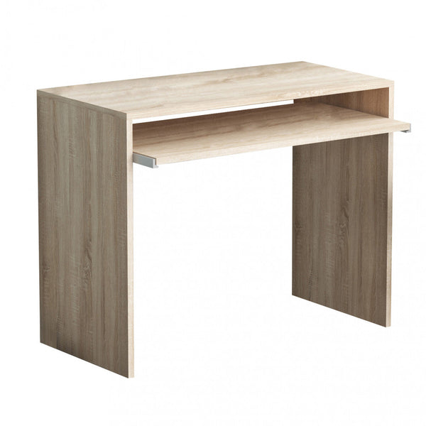 prezzo Scrivania Porta Pc Perry Quercia Chiaro 90x45x74 h cm in Truciolare bilaminato Marrone