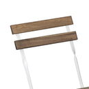 Set Tavolino e 2 Sedie Pieghevoli da Giardino Bistrot Bianco