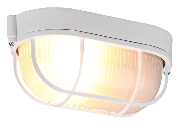 Plafoniera da Esterno Attacco E27 in Alluminio Bianco Opaco acquista