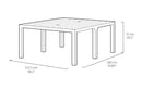 Tavolo Doppio da Giardino 295x90x74,5 cm in Resina Keter Kulie Double Cappuccino
