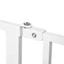 Cancelletto di Sicurezza per Cani Estensibile 75-115 cm per Scale e Porte in Acciaio e ABS Bianco