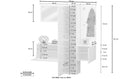 Mobile Ingresso Appendiabiti e Specchio 170x35x191 cm Kompact Bianco Lucido  