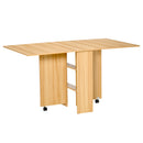 Tavolo Pieghevole Salvaspazio Legno Naturale 140x80x74 cm 