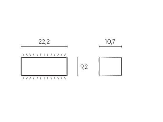 Applique da Esterno a LED 13W+13W 4000K Sovil Bianco