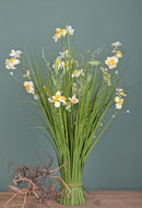 Fascio Artificiale con Narcisi Altezza 70 cm Arancio