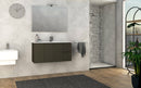 Mobile Bagno Sospeso 100 cm Lavabo e Specchio Tavassi Urano Grigio Talpa Opaco