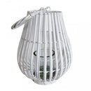 Lanterna Christelle in Vimini Bianco