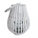 Lanterna Christelle in Vimini Bianco