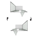 Box Doccia Angolare 80x90 cm 2 Ante Battenti in Cristallo Trasparente 6mm H198 Fosterberg Aalborg Duo