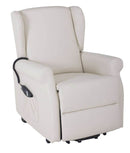Poltrona Alzapersona Elettrica 1 Motore in Similpelle Margaret Crema