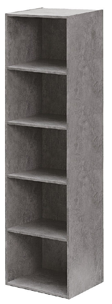 Libreria 5 ripiani 40x29x172 cm in Legno Cemento online