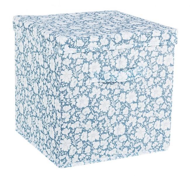 Scatola Pieghevole Flowery con Coperchio 30x30x30 cm in Cartone