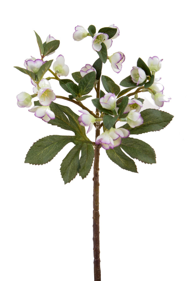 Set 4 Rami Artificiali di Helleborus Altezza 42 cm Bianco prezzo
