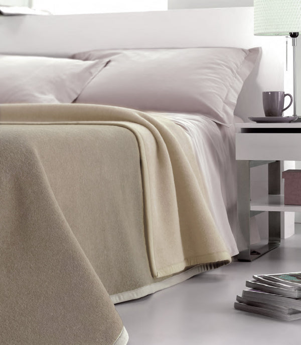 prezzo Coperta Pura Lana Dobleface 450gr Cober Double Tortora Varie Misure