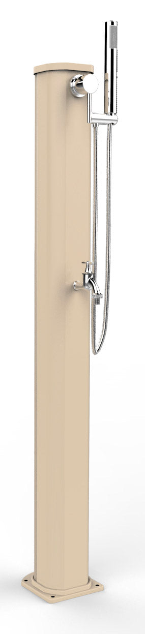 Doccia Solare da Esterno Giardino 20L Miscelatore Doccetta e Lavapiedi Arkema Jolly Go Champagne Bronze sconto