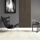 Set 5 Pannelli Fonoassorbenti per Interno da Parete 57,25x1,9x120 cm in MDF e Carta Melaminica Rovere Bianco Antico