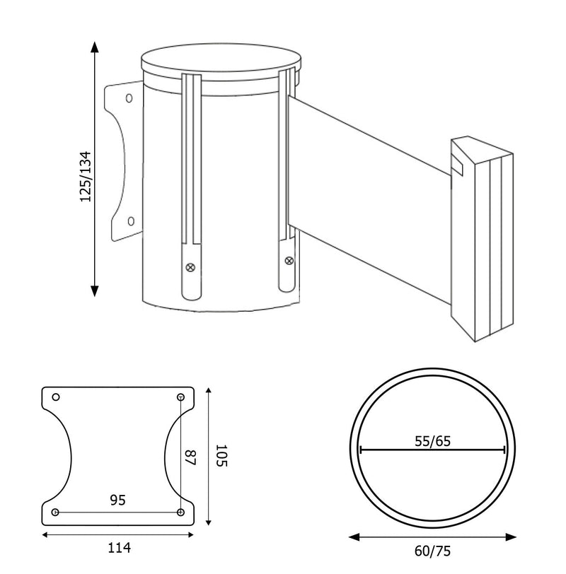 Tendinastro da Parete 3 metri 6x12,5 cm Nastro Giallo
