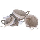 Set 3 Cesti Cornucopia in vimini H 51 cm