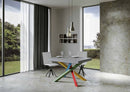 Tavolo Allungabile 120-224x90x77 cm Volantis Cemento Telaio 4B 