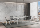 Tavolo Allungabile 120-240x90x78/80 cm Romagna Libra Bianco Frassino