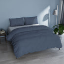 Copripiumino con Sacco e Federe Linea Water Washed Blu