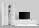 Parete Attrezzata Soggiorno 280x30x180 cm Maruska n°10 Bianco Lucido