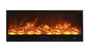 Camino Elettrico da Incasso 50,7x20x150 cm 1500W Effetto Fiamma Sined Vulture Nero