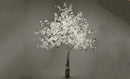 Albero di Natale Luminoso con 1112 Led Bianco Caldo 150xH250cm Acero Bianco