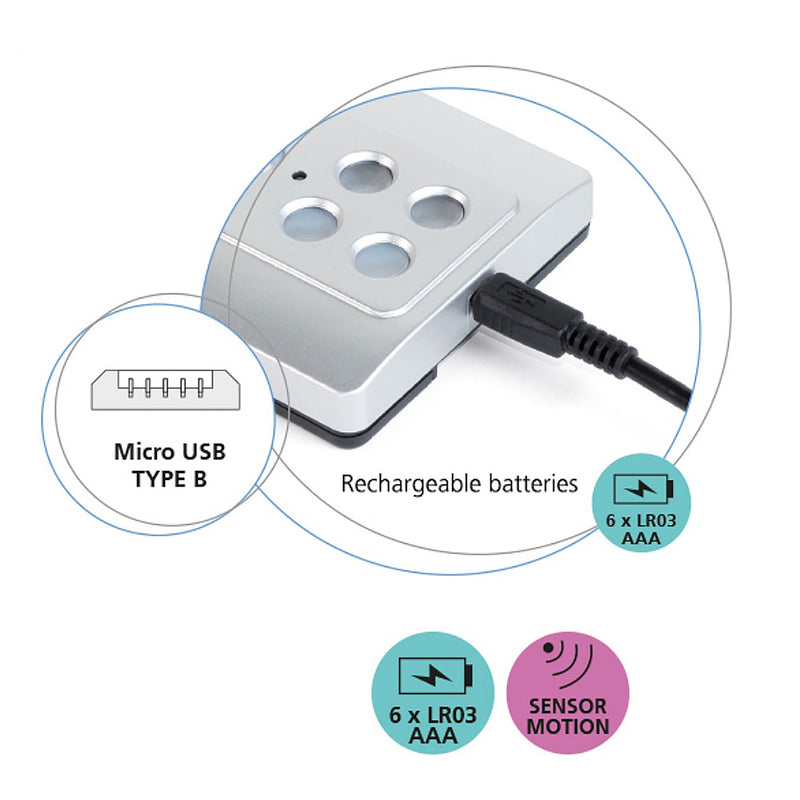 Lampada LED a Batteria Sotto Pensile con Sensore di Movimento 0,48W Luce Bianca Fredda Emuca