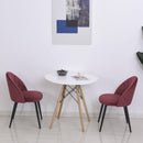 Set 2 Sedie Imbottite 50x54x79 cm in Velluto  Bordeaux