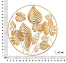 Pannello da Muro Jungle Round Ø 80x6.5 cm in Ferro 
