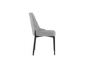 Set 4 Sedie Ambra 48x58,5x89 cm in Tessuto Easy-Clean Grigio Chiaro       