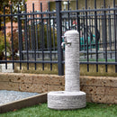 Fontana da Giardino Senza Rubinetto in Cemento Granulato di Marmo Brumano Grigio